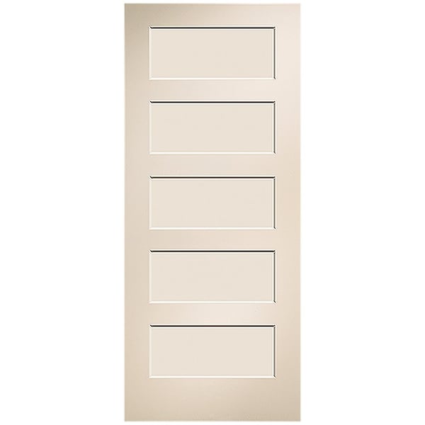 Codel Doors 34" x 80" Primed 5Panel Conmore Molded Hollow Core Slab